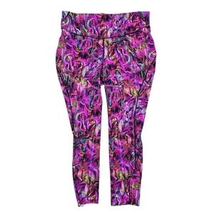 Lululemon Base‎ Pace Leggings Women's 16 Multicolor Hyper Flow High Rise Stretch